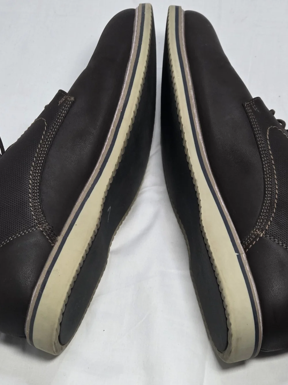 ​Freeman Walton‎ 2714 Men's Brown Oxfords Dress Shoes 10.5 W Wide College Job